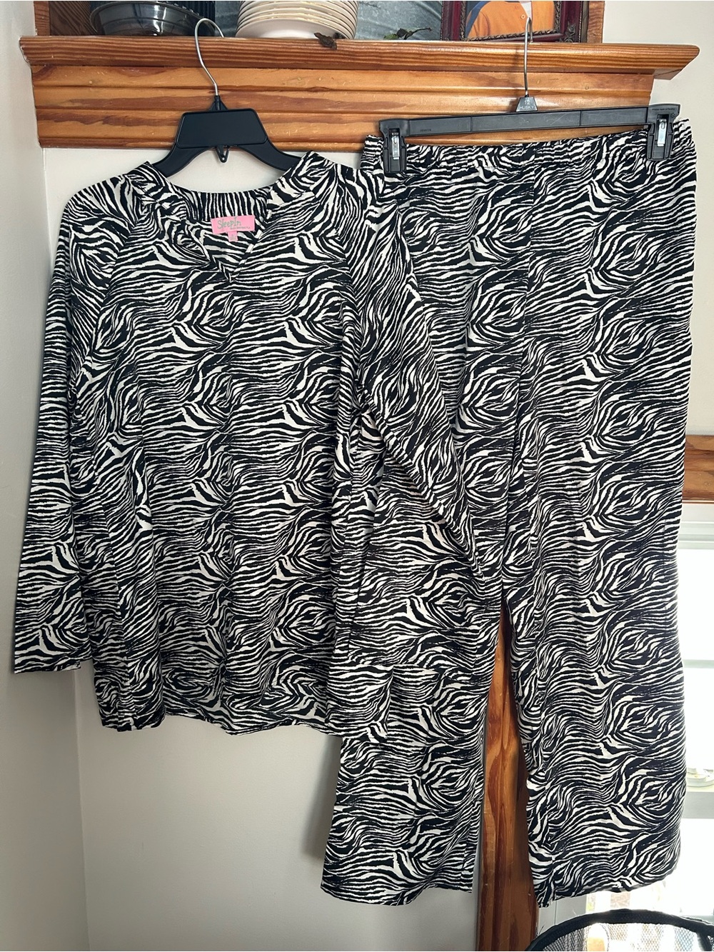 Black & White Zebra Print Pajama Set